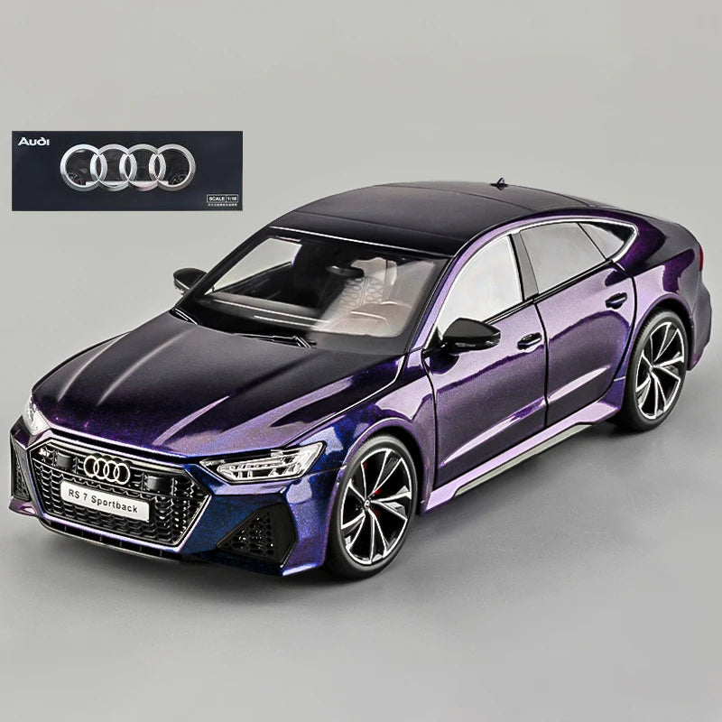 1:18 AUDI RS7 Sportback Four Door Coupe Remote Control Alloy Diecast Model Car Hobby Collecting Decorative Gifts Boyfriend Box