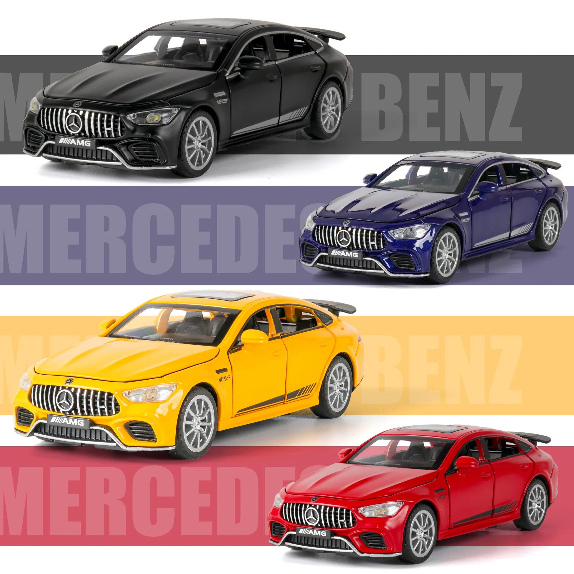 1:32 Mercedes Benz AMG GT63 Sports Car Alloy Diecast Car Model Sound Light Pull Back Toys Ornaments Gift for Children Collect