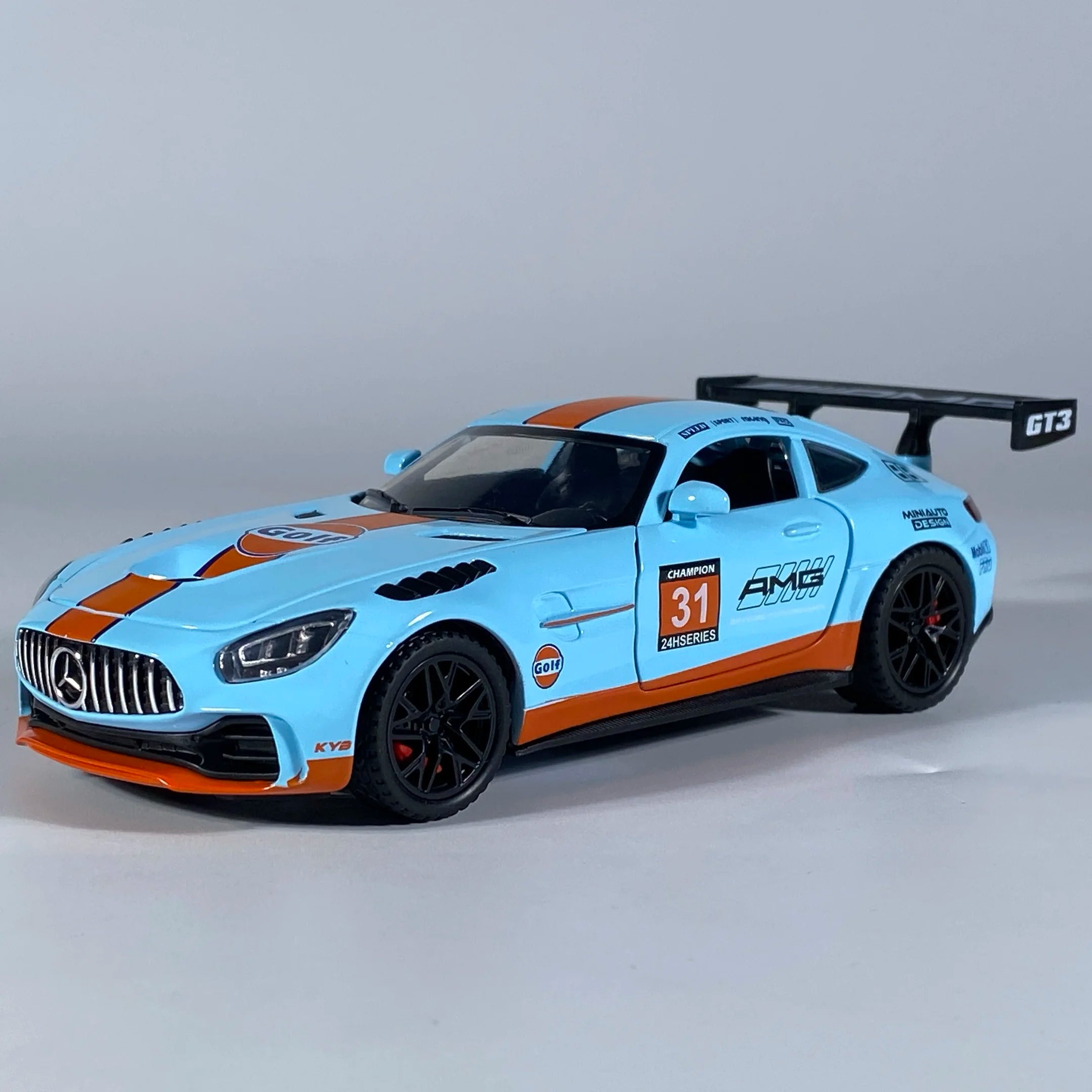 1:32 Benz AMG GT Super Sports Car Alloy Diecast Model Car with Sound Light Pull Back Children'S Toy Car Decoration Hobby Collect