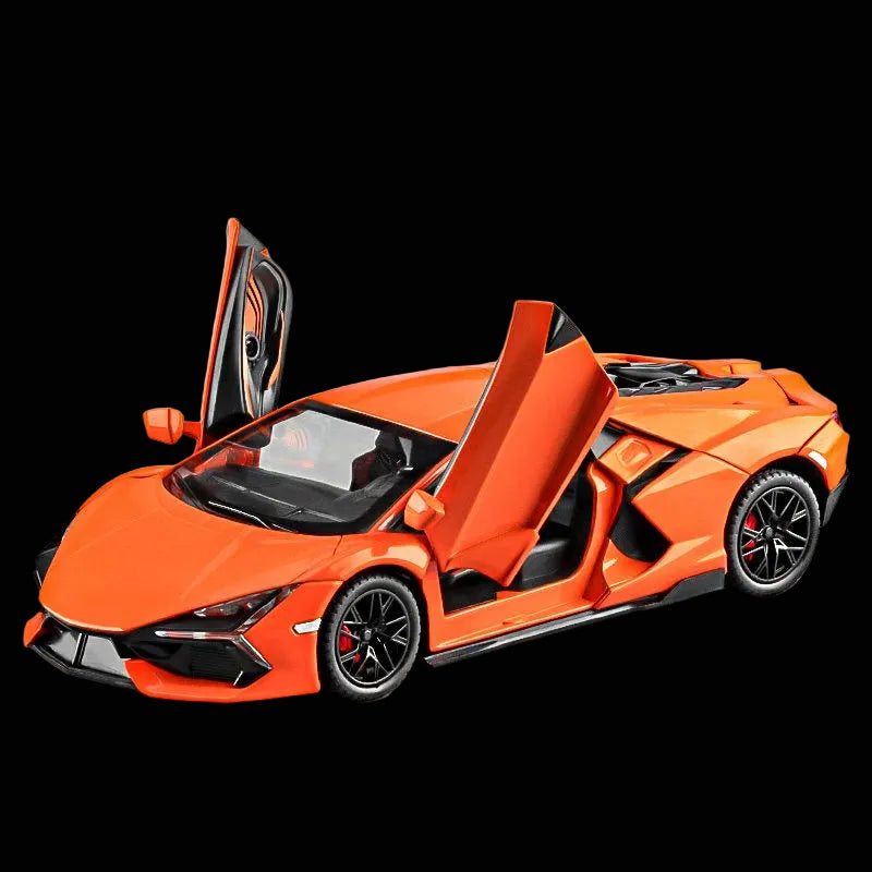 Spray 1:24 Lamborghini Revuelto Countach LP500S Supercar Alloy Metal Diecast Model Car Home Trendy and Desktop Display Ornaments