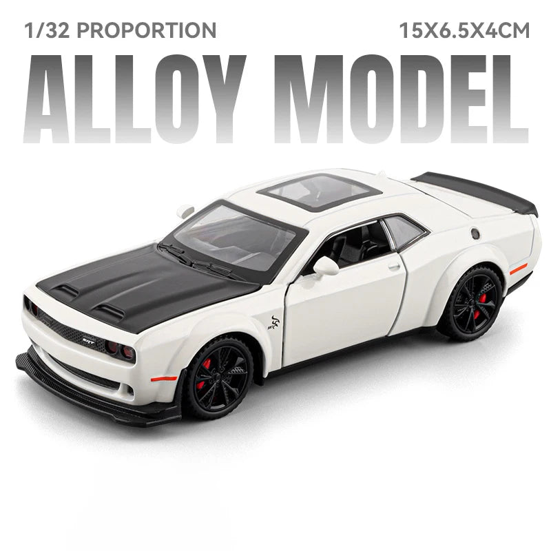 1:32 Dodge Challenger Hellcat Redeye Alloy Metal Diecast Model Car Home Trendy & Desktop Display Ornament Birthday Gift for Boy