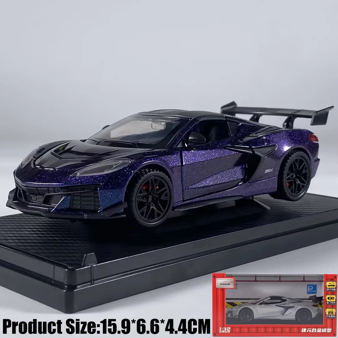 1:32 Chevrolet Corvette C8 ZR1X Track Enhanced Version Supercar Alloy Metal Diecast Model Car Home Decoration & Collectibles Toy