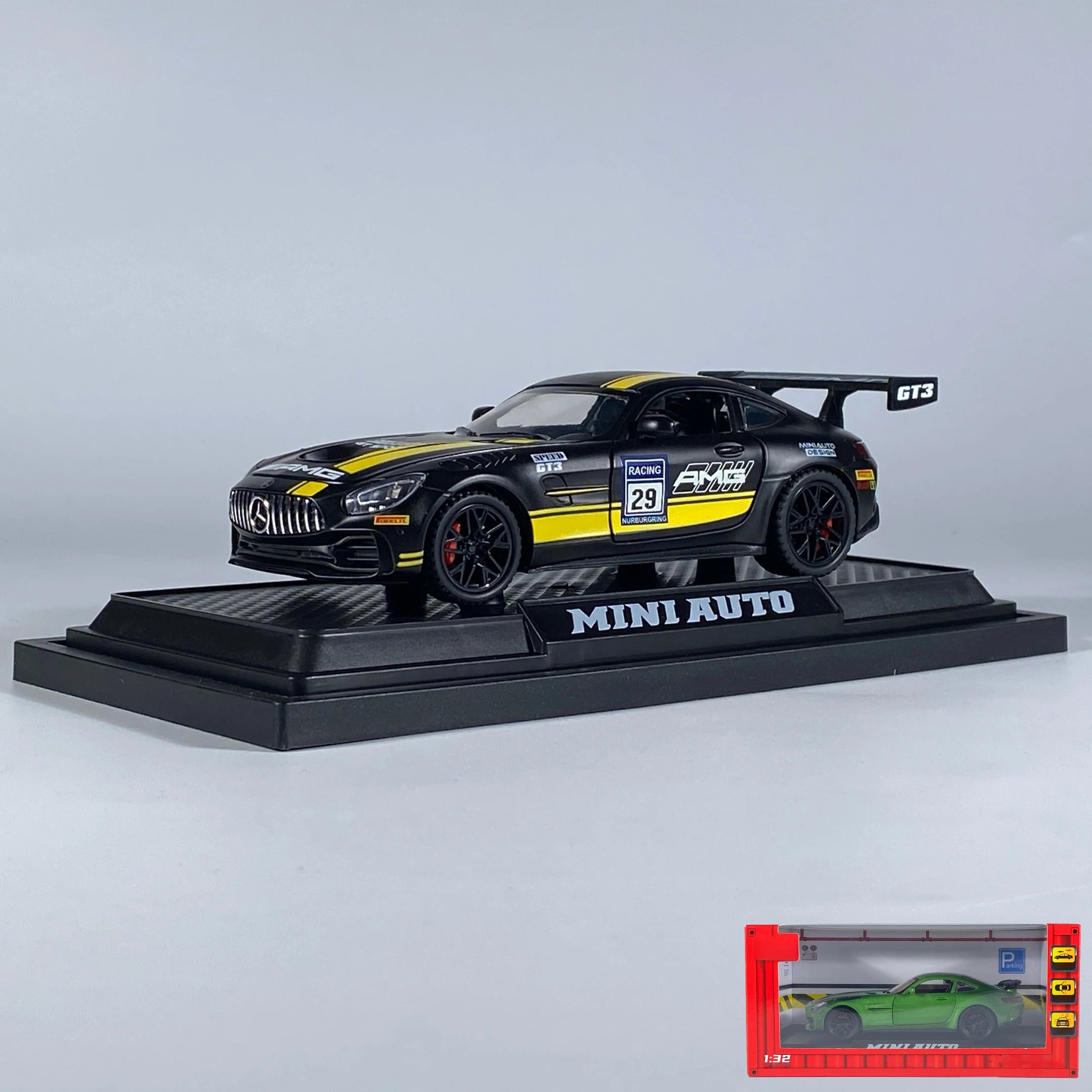 1:32 Benz AMG GT Super Sports Car Alloy Diecast Model Car with Sound Light Pull Back Children'S Toy Car Decoration Hobby Collect