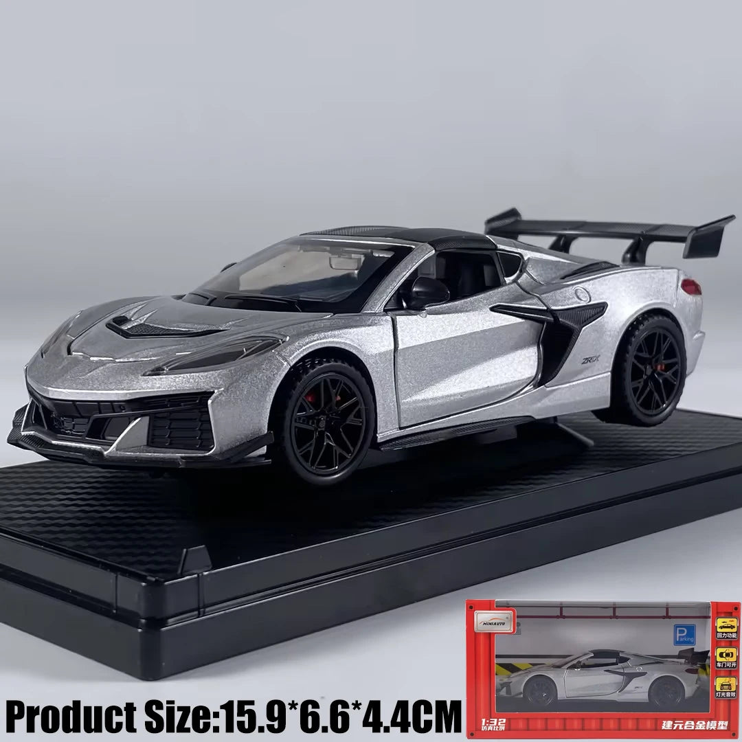 1:32 Chevrolet Corvette C8 ZR1X Track Enhanced Version Supercar Alloy Metal Diecast Model Car Home Decoration & Collectibles Toy