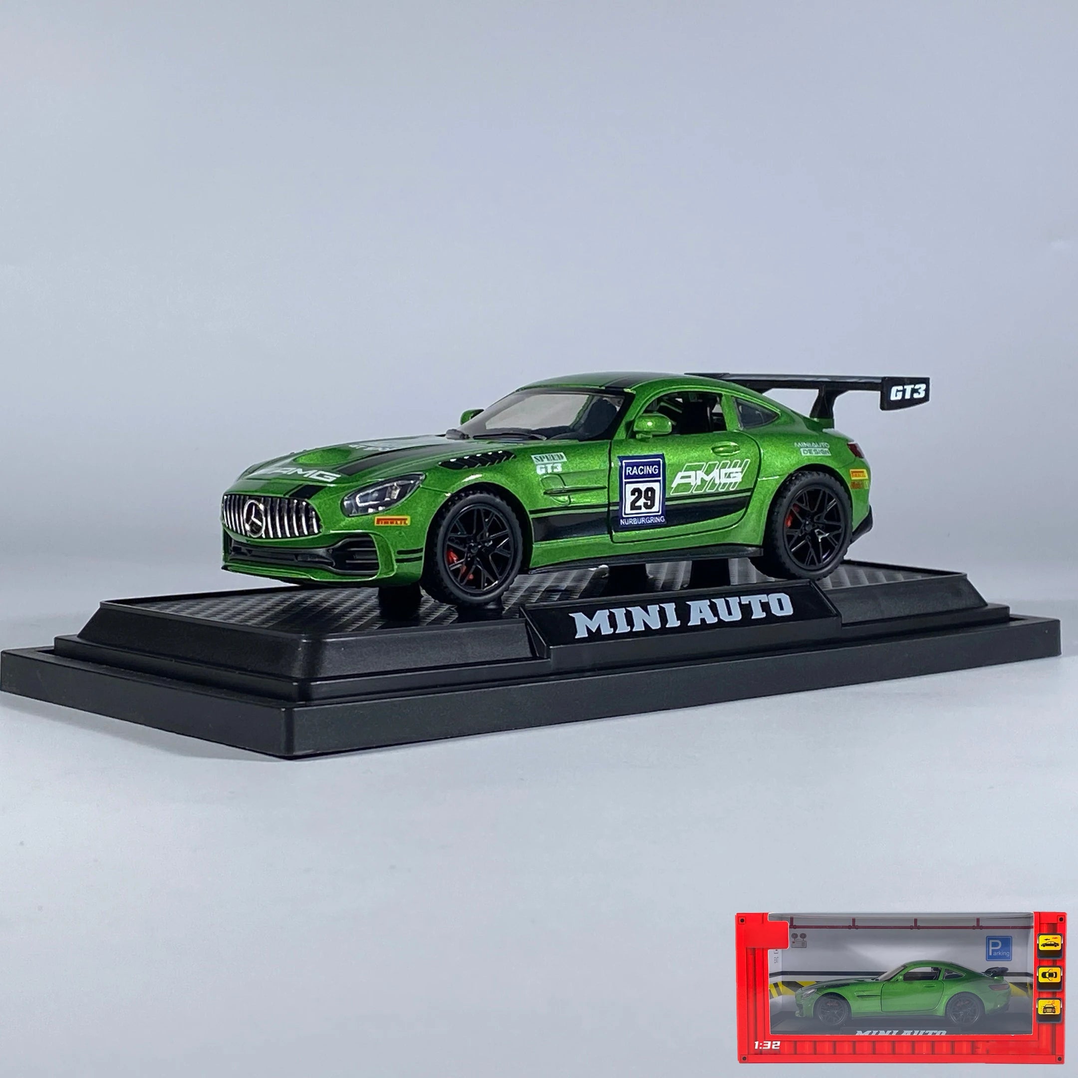 1:32 Benz AMG GT Super Sports Car Alloy Diecast Model Car with Sound Light Pull Back Children'S Toy Car Decoration Hobby Collect