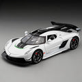 1:22 KNSG Jesko Supercar Alloy Metal Diecast Model Car Sound and Light Pull Back Children'S Toy Collectibles Birthday Gifts Boys