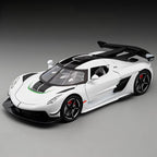 1:22 KNSG Jesko Supercar Alloy Metal Diecast Model Car Sound and Light Pull Back Children'S Toy Collectibles Birthday Gifts Boys