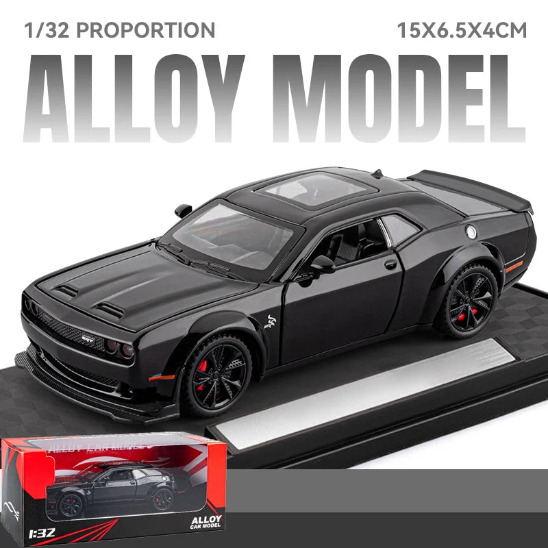 1:32 Dodge Challenger Hellcat Redeye Alloy Metal Diecast Model Car Home Trendy & Desktop Display Ornament Birthday Gift for Boy