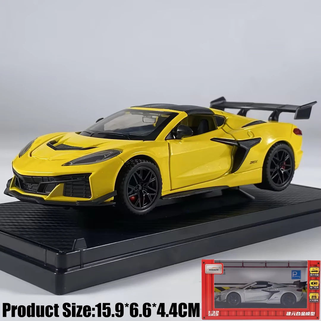 1:32 Chevrolet Corvette C8 ZR1X Track Enhanced Version Supercar Alloy Metal Diecast Model Car Home Decoration & Collectibles Toy