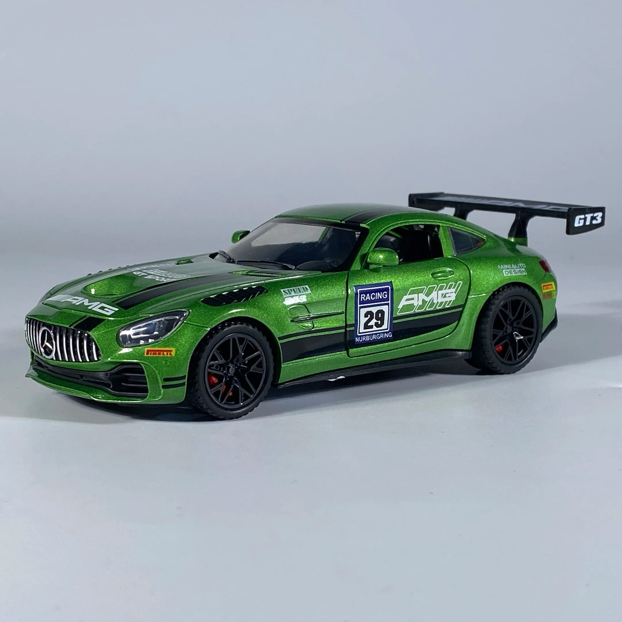 1:32 Benz AMG GT Super Sports Car Alloy Diecast Model Car with Sound Light Pull Back Children'S Toy Car Decoration Hobby Collect