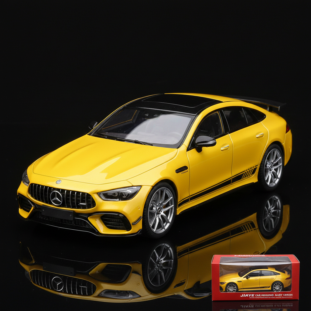 AMG GT63 amarillo con caja