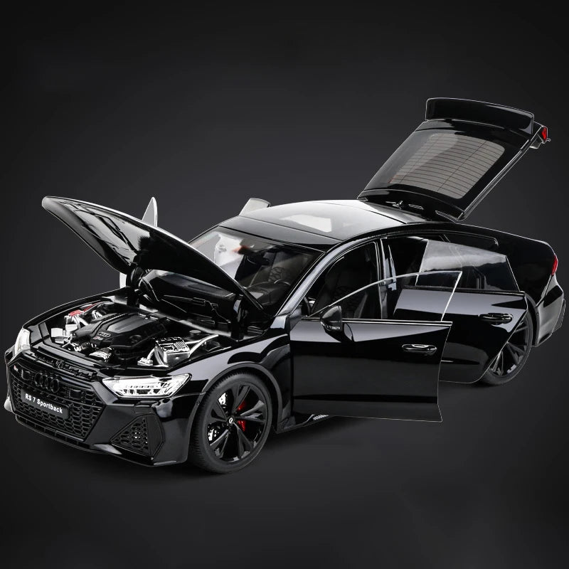 1:18 AUDI RS7 Sportback Four Door Coupe Remote Control Alloy Diecast Model Car Hobby Collecting Decorative Gifts Boyfriend Box