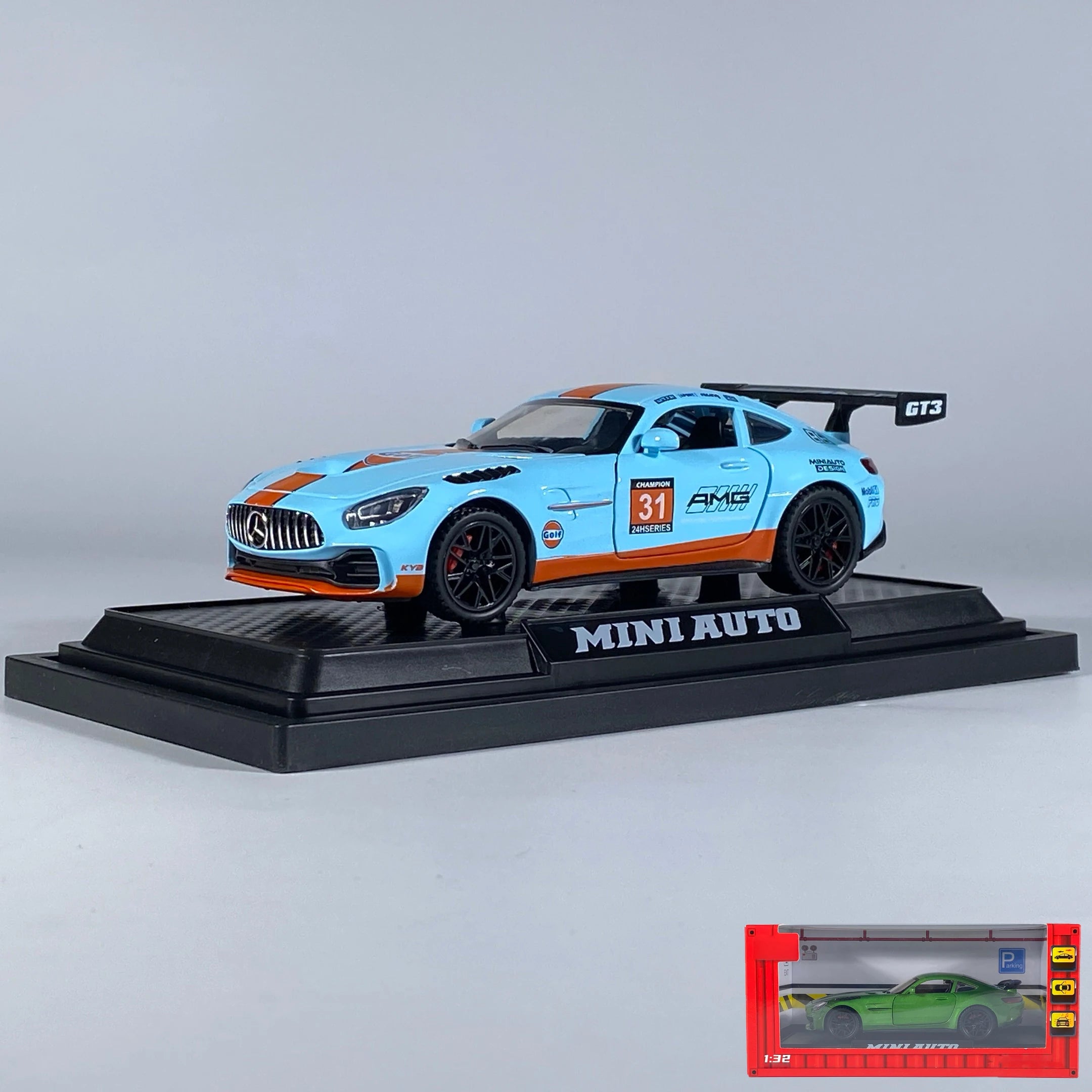 1:32 Benz AMG GT Super Sports Car Alloy Diecast Model Car with Sound Light Pull Back Children'S Toy Car Decoration Hobby Collect