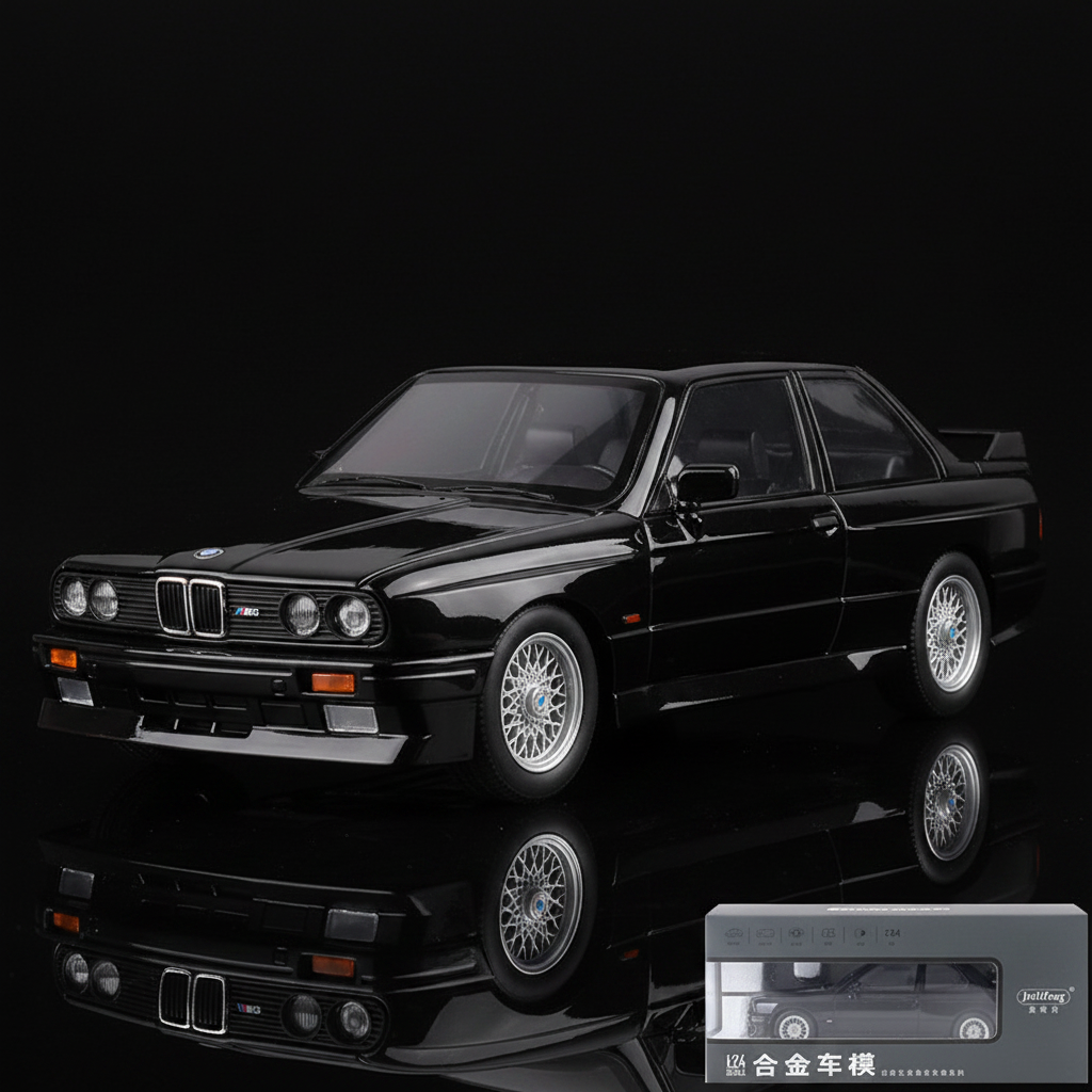 BMW M3 E30 negro con caja