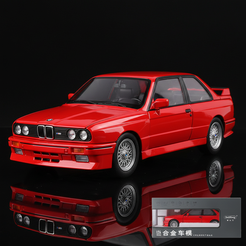 BMW M3 E30 rojo con caja