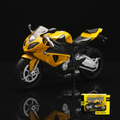BMW S1000RR amarillo con caja