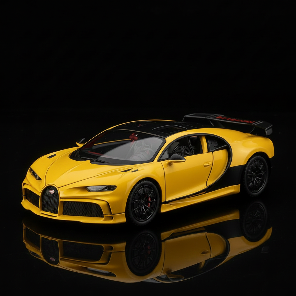 Bugatti Chiron Amarillo - Capot Amarillo Completo