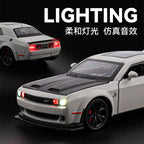 1:32 Dodge Challenger Hellcat Redeye Alloy Metal Diecast Model Car Home Trendy & Desktop Display Ornament Birthday Gift for Boy