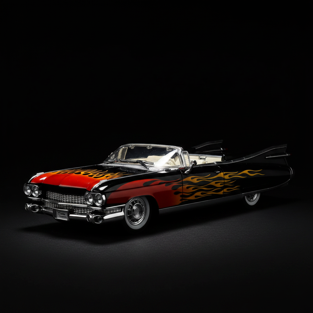 Cadillac Eldorado Negro Llamas