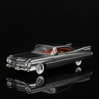 Cadillac Hardtop Gris Metálico - Fondo Negro
