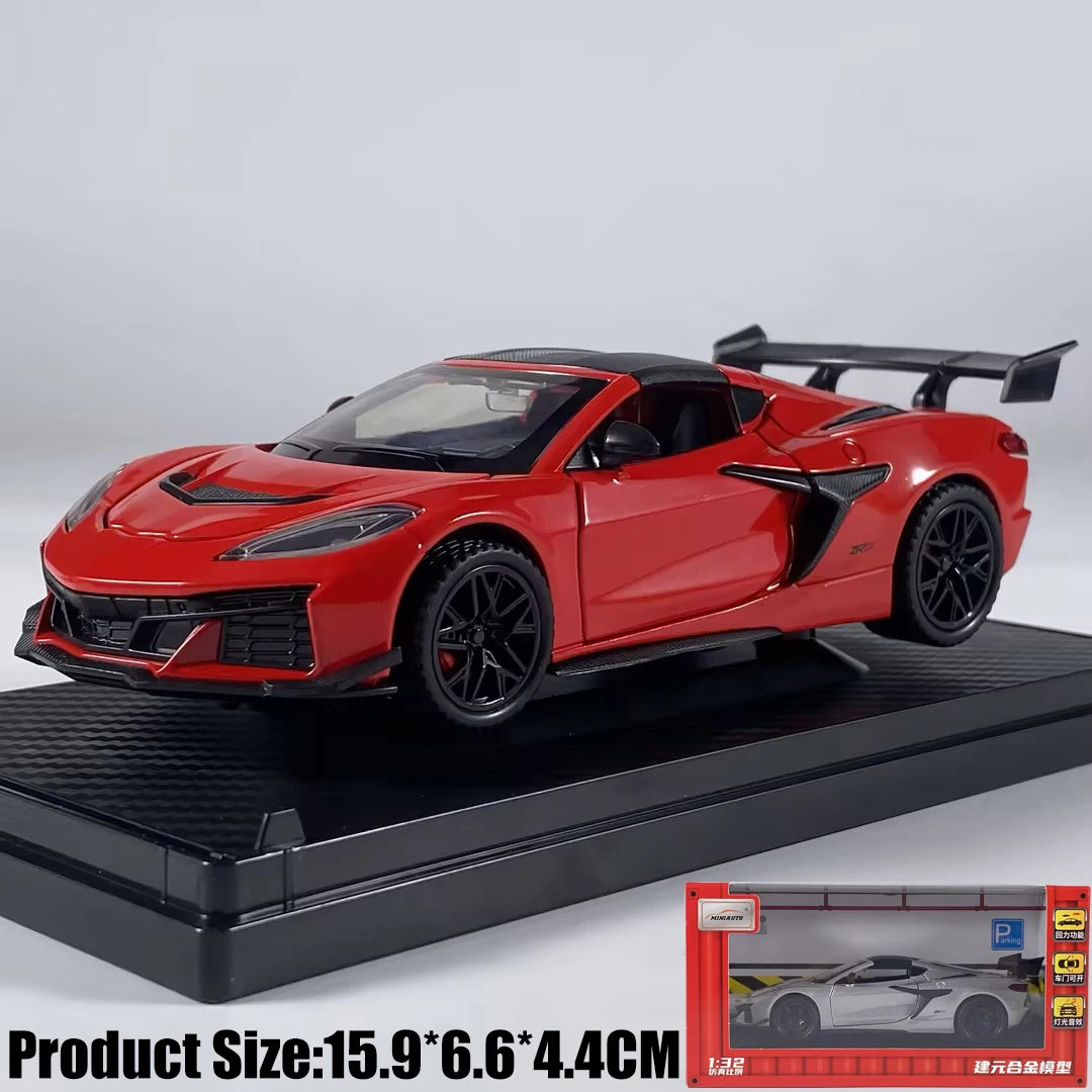 1:32 Chevrolet Corvette C8 ZR1X Track Enhanced Version Supercar Alloy Metal Diecast Model Car Home Decoration & Collectibles Toy