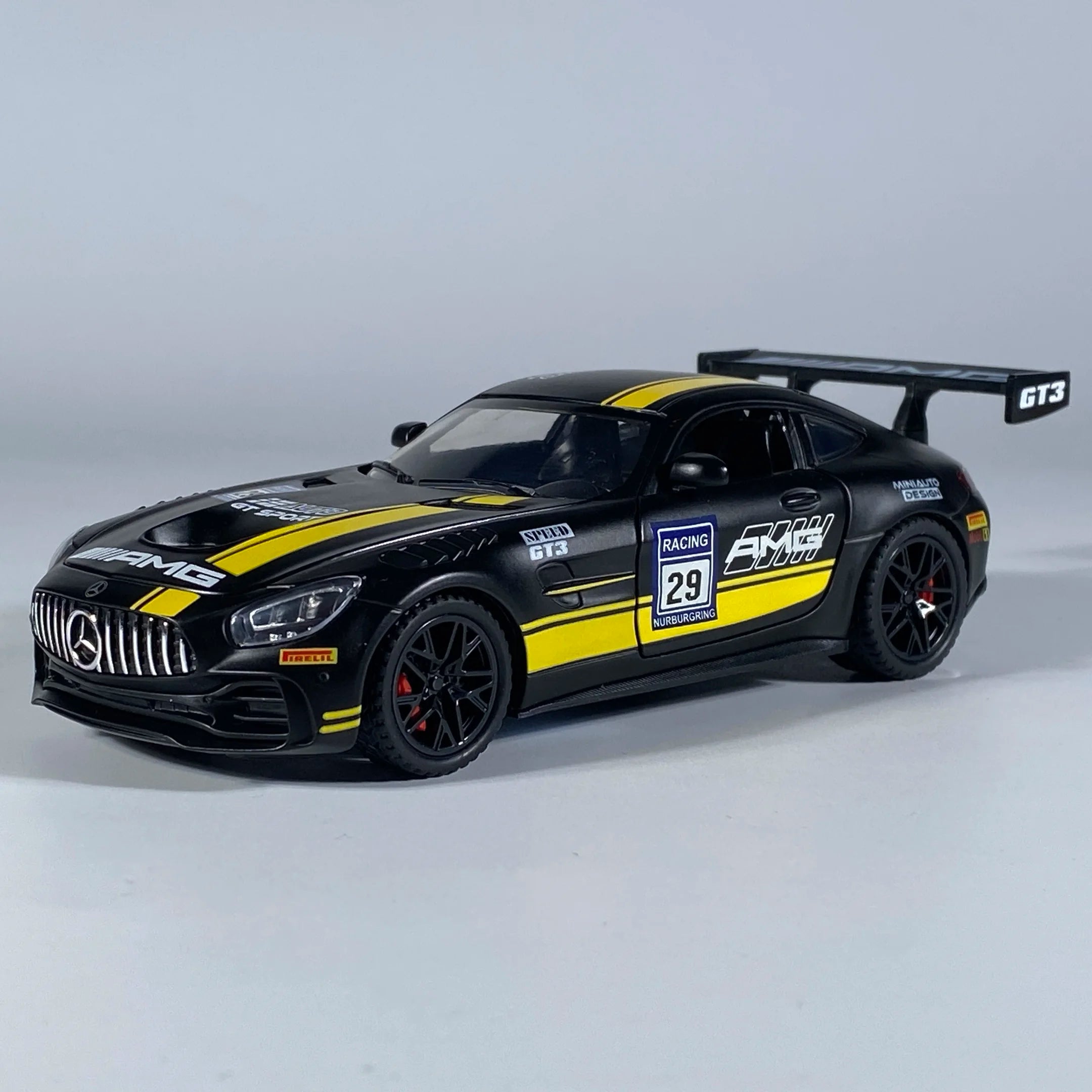 1:32 Benz AMG GT Super Sports Car Alloy Diecast Model Car with Sound Light Pull Back Children'S Toy Car Decoration Hobby Collect