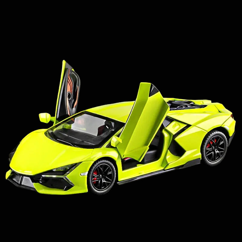 Spray 1:24 Lamborghini Revuelto Countach LP500S Supercar Alloy Metal Diecast Model Car Home Trendy and Desktop Display Ornaments
