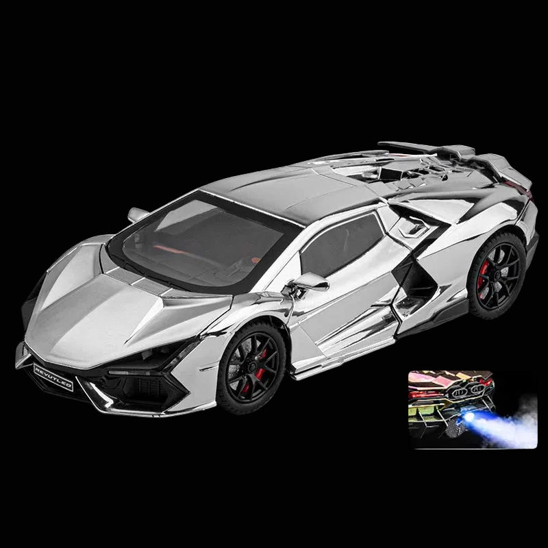 Spray 1:24 Lamborghini Revuelto Countach LP500S Supercar Alloy Metal Diecast Model Car Home Trendy and Desktop Display Ornaments
