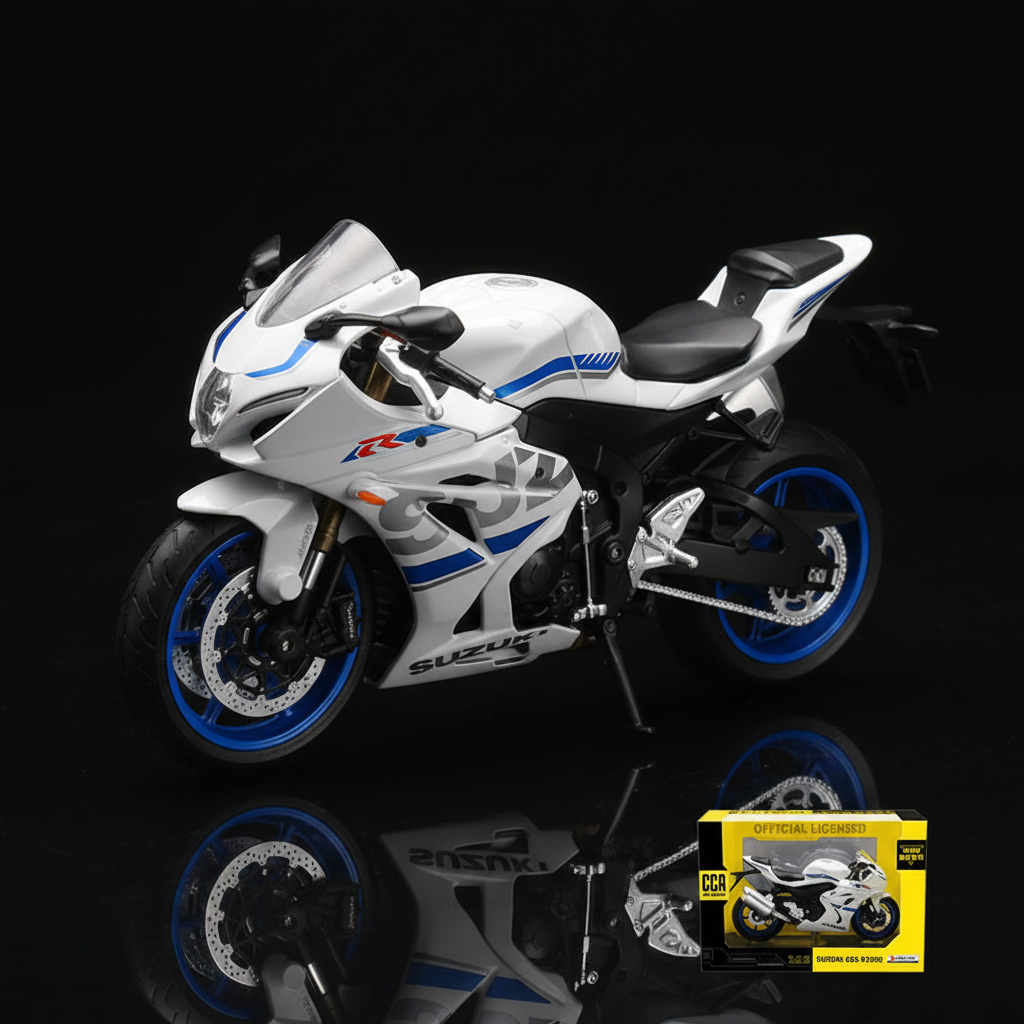 GSX-R1000 blanco con caja