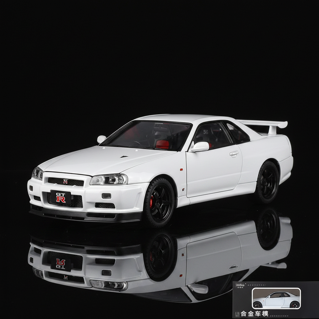 GTR R34 blanco con caja
