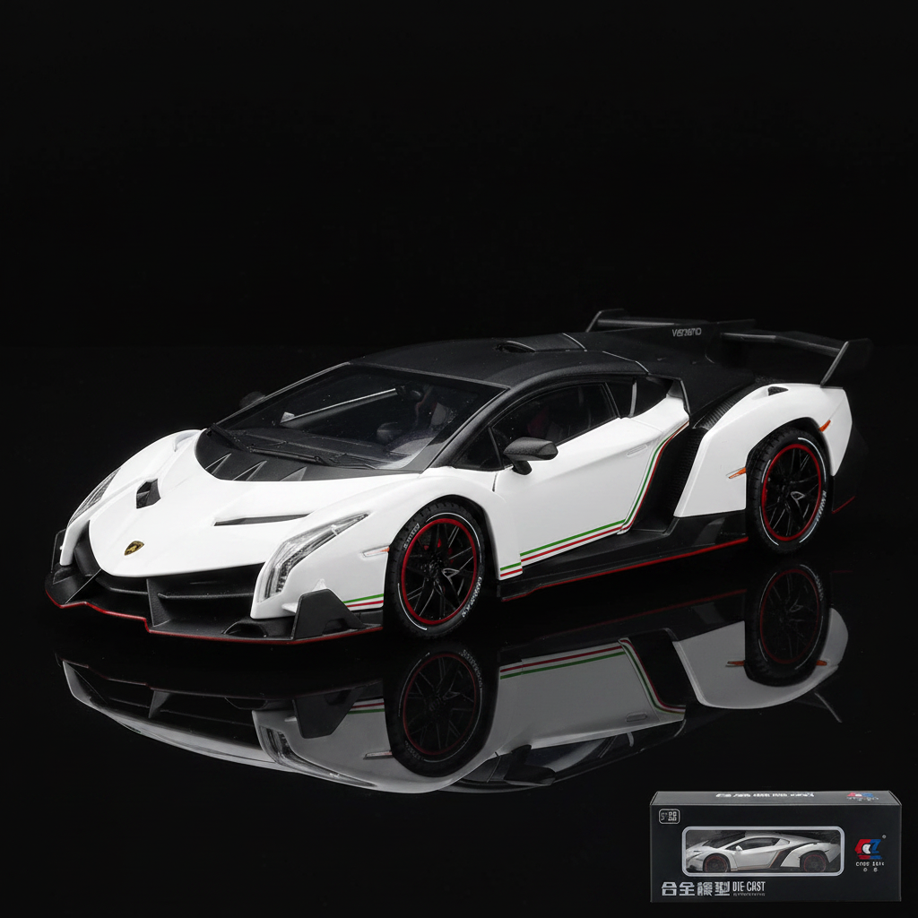 Lamborghini Veneno blanco con caja