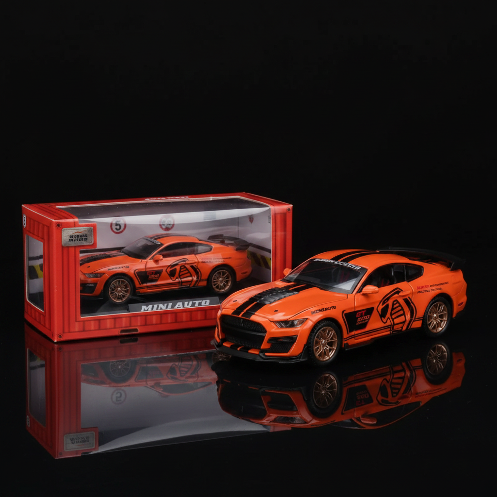Mustang Shelby GT500 Naranja con Caja