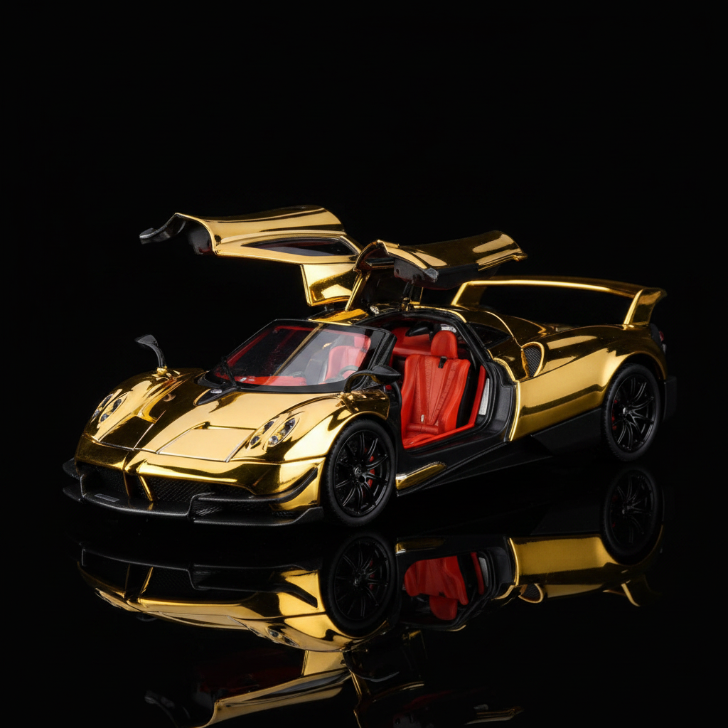 Pagani Huayra BC dorado sin caja