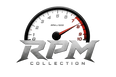 RPM Collection logo fondo negro en tacómetro