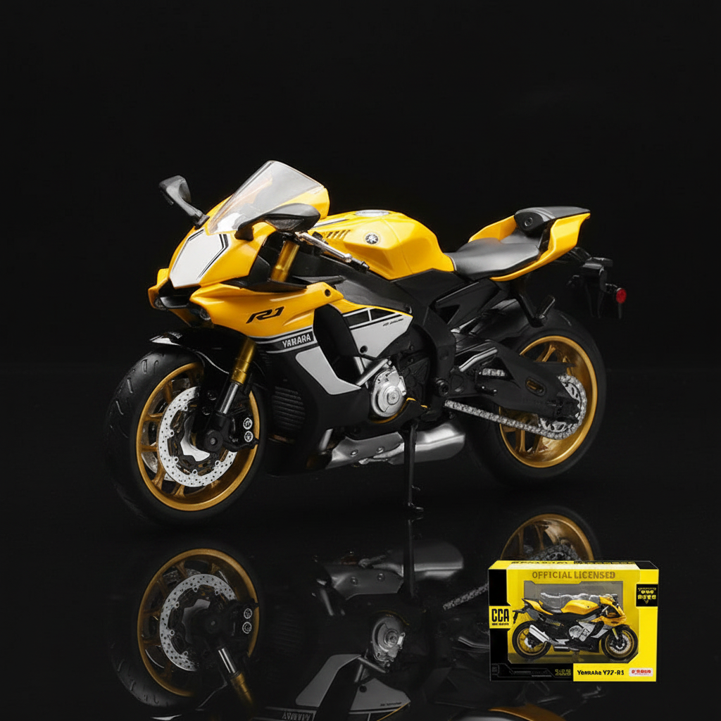 YZF-R1 amarillo con caja